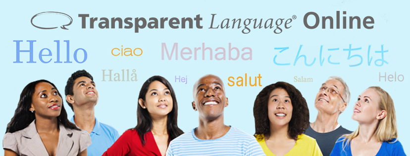 Transparent Language Online Banner with Speech Bubbles with Hello in Different Languages