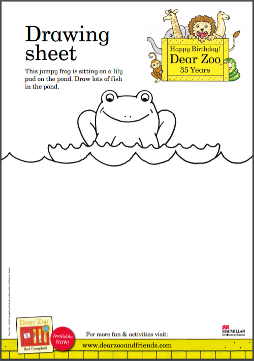 Dear Zoo Drawing Sheet