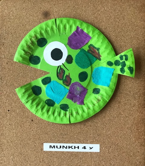 Paper Plate Fish Munkh