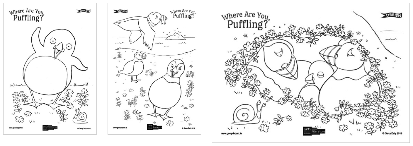 Puffling Colouring Pages