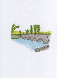 Drawing of Headfort Bridge