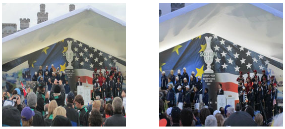 The Closing Ceremony - The European team is presented with The Solheim Cup