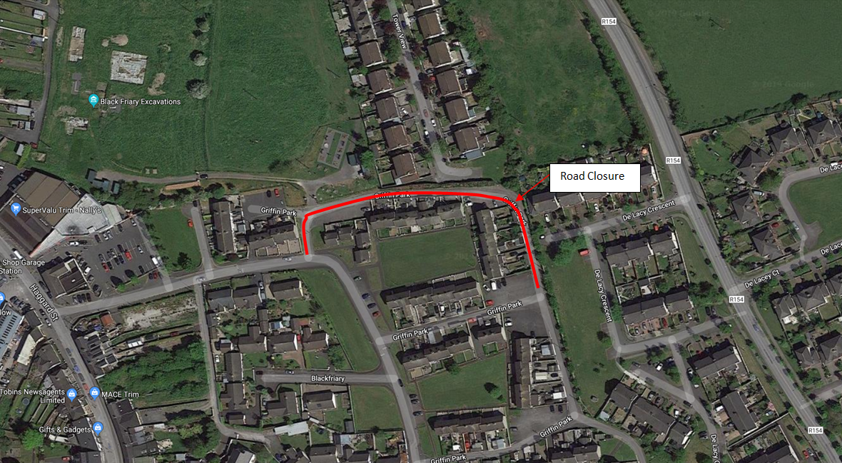 Road Closure Map - Griffin Park, Trim