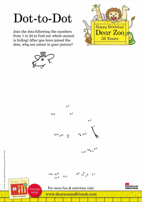 Dear Zoo Dot to Dot 