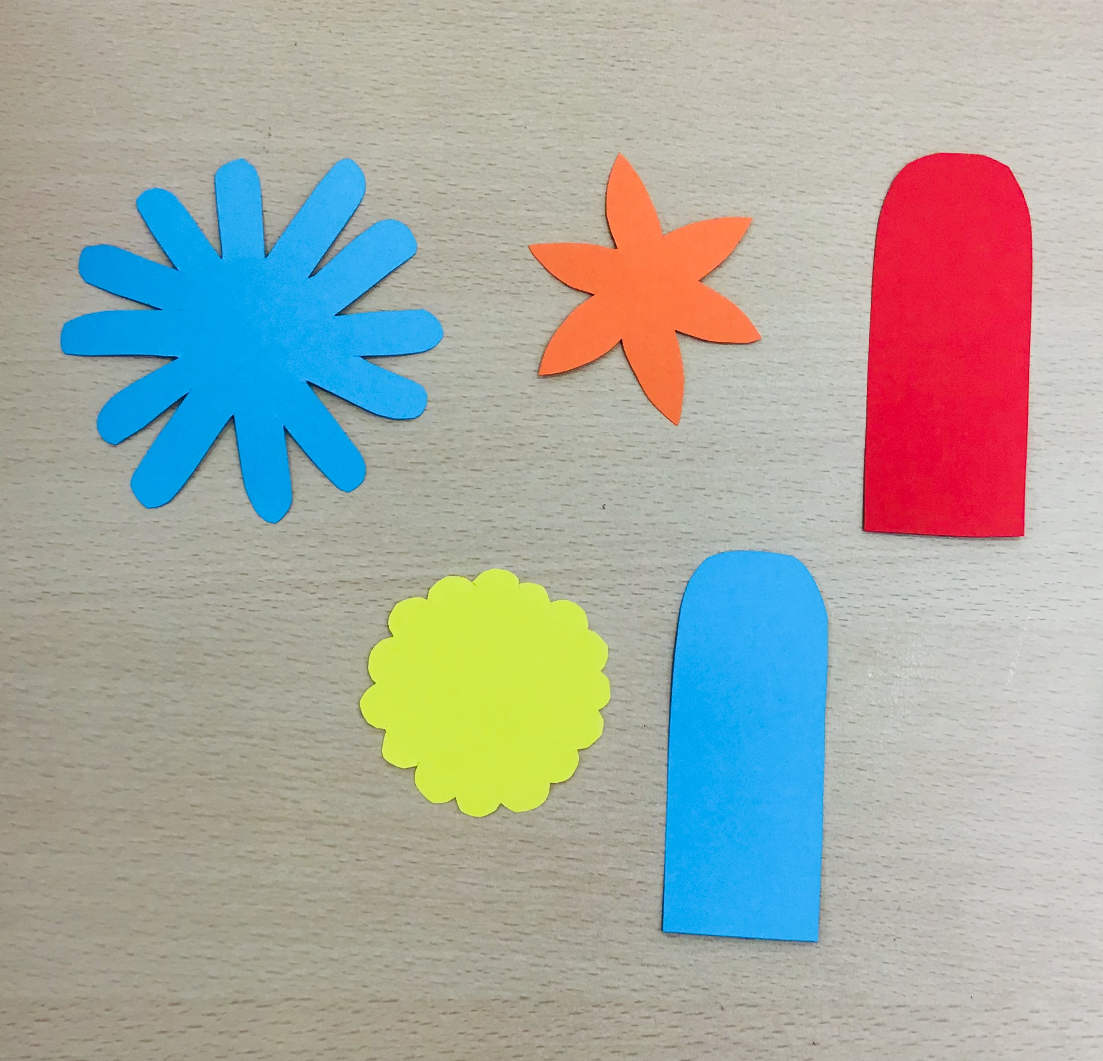 Flower and Ice Pop Shapes for Bookmark