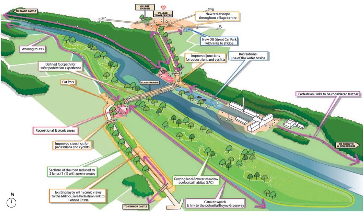 Map Giving Details of Slane Public Realm Plan August 2022