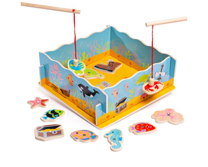 Wooden Fish Magnet Game