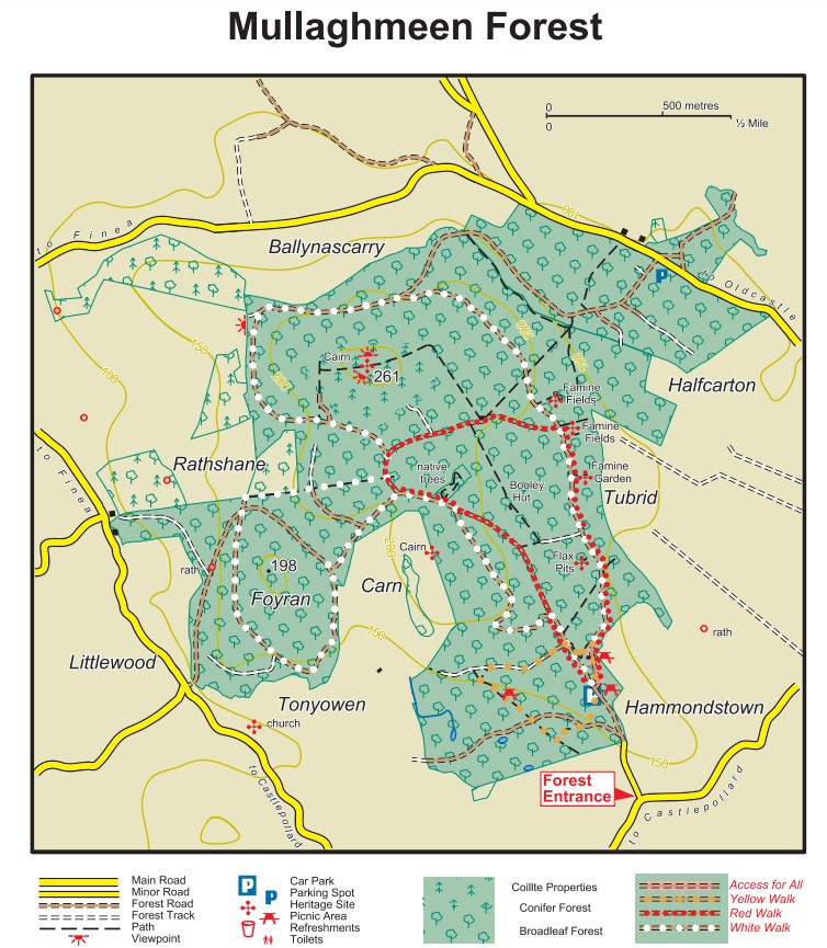 Mullaghmeen Forest Walk Map