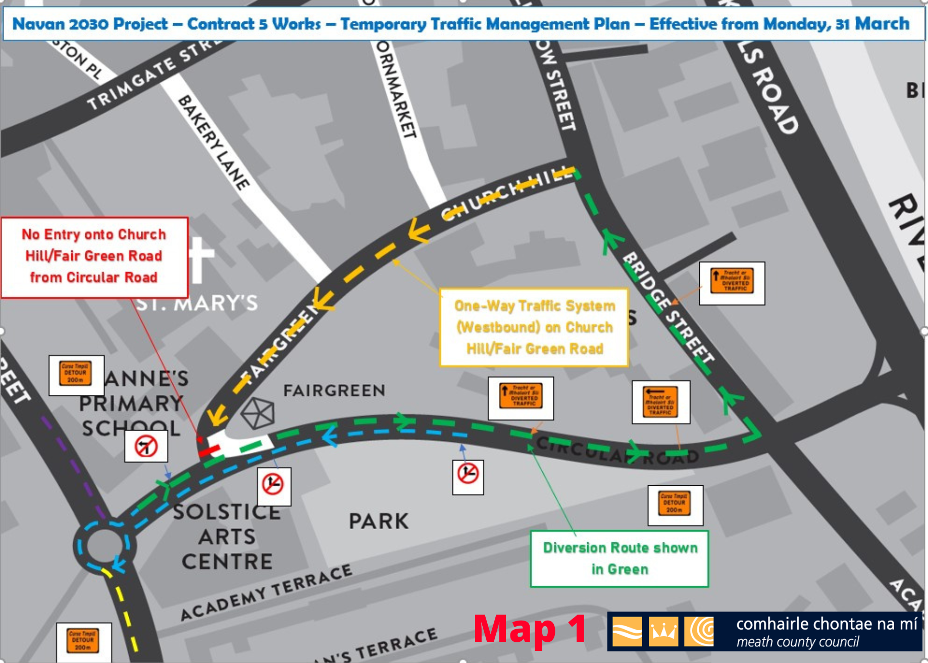 Map 1 of Traffic Management Plan
