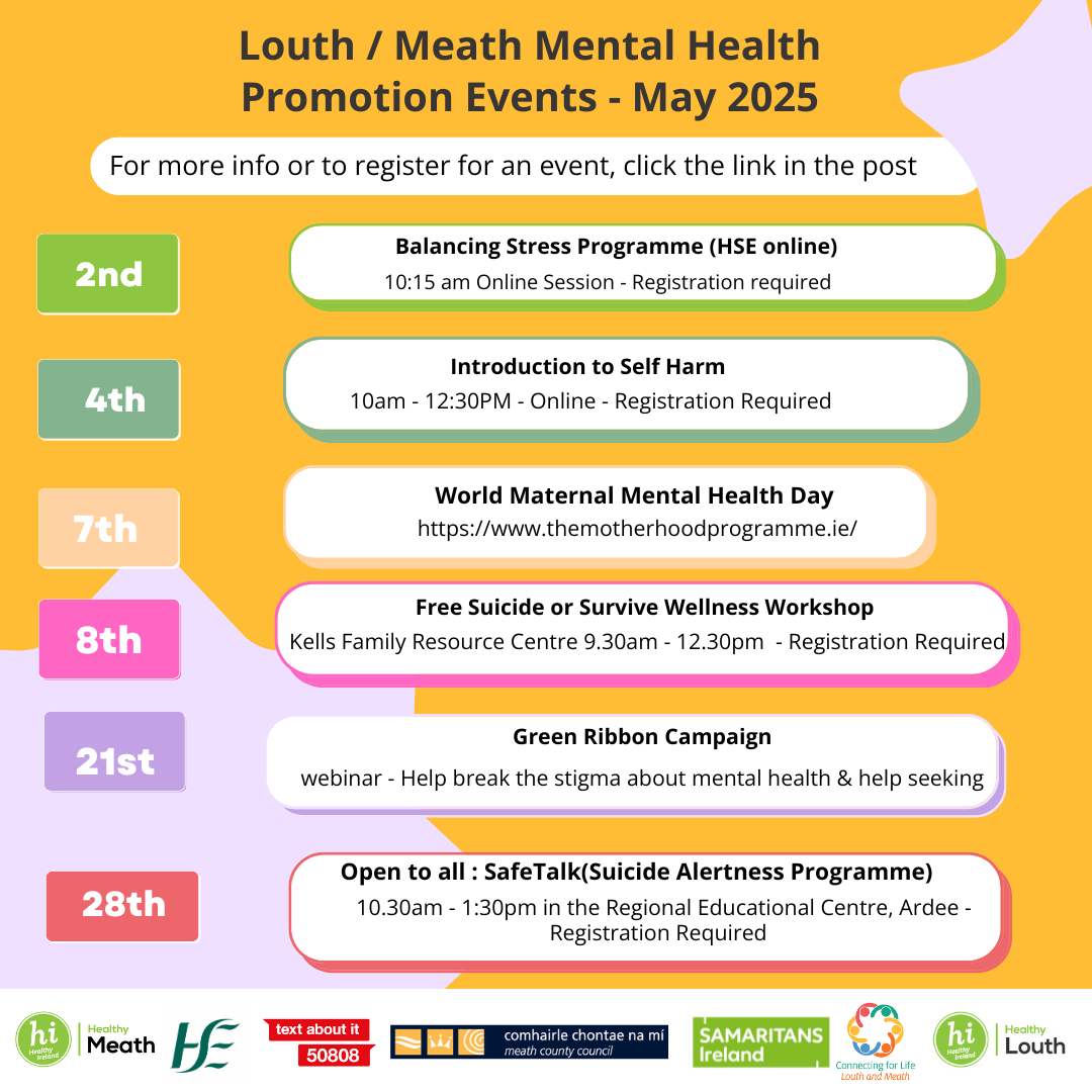 Louth Meath Mental Health Calendar May
