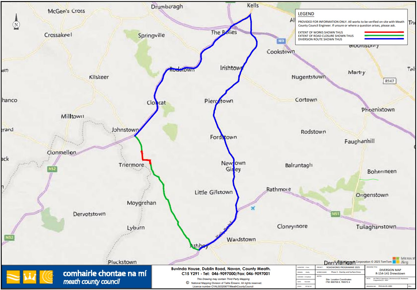 Diversion Route Map_R-154-141 Drewstown