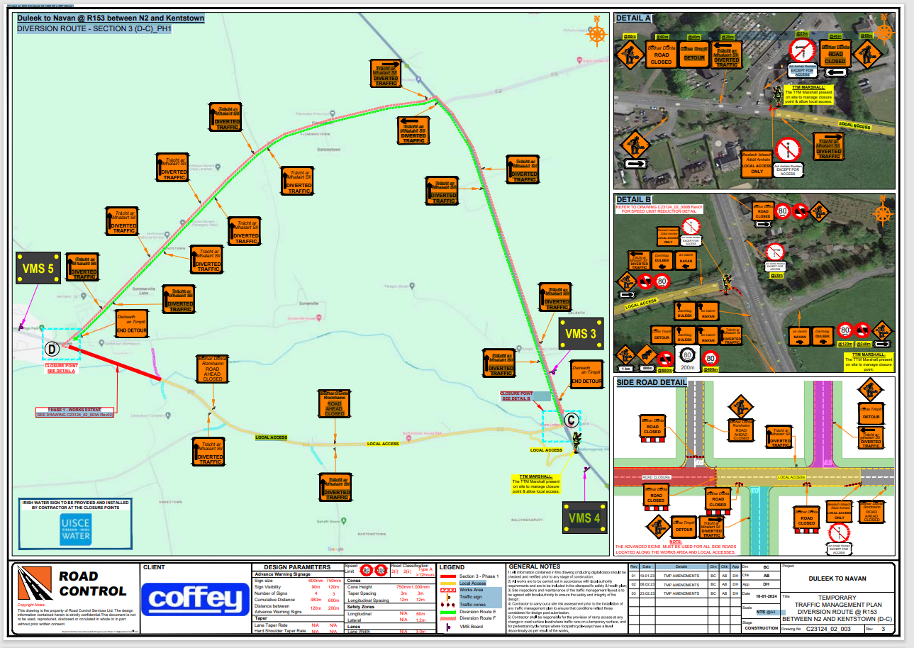 Traffic Management Plan - R153 Kentstown to N2 Balrath Closure