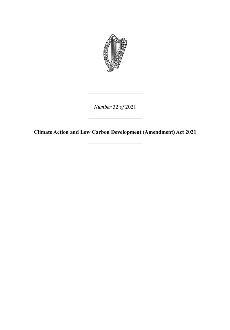 Climate Action and Low Carbon Development (Amendment) Act 2021