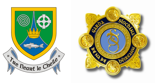 Garda Síochána Logo and Meath County Crest
