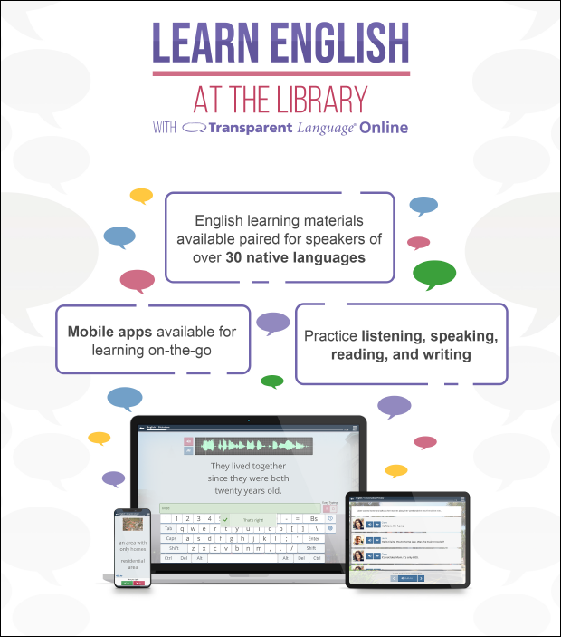 Learn English at the Library with Transparent