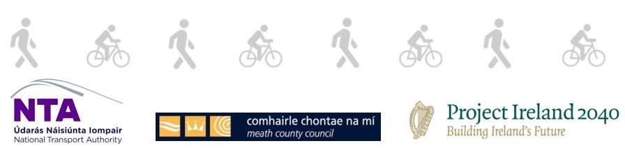National Transport Authority, Meath County Council and Project Ireland 2040 Logos