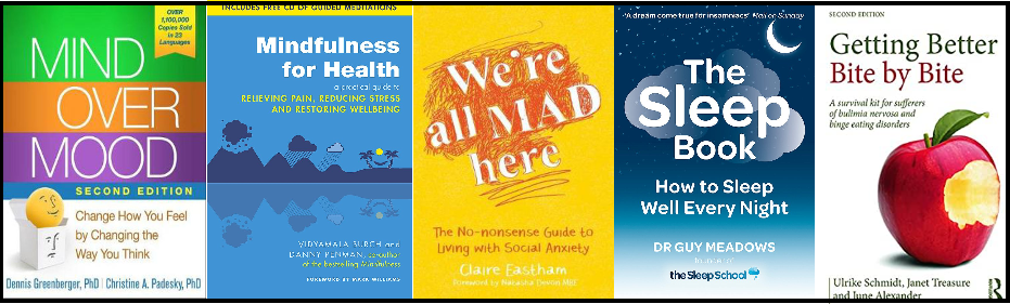 Images of Books about Mental Health and Wellbeing