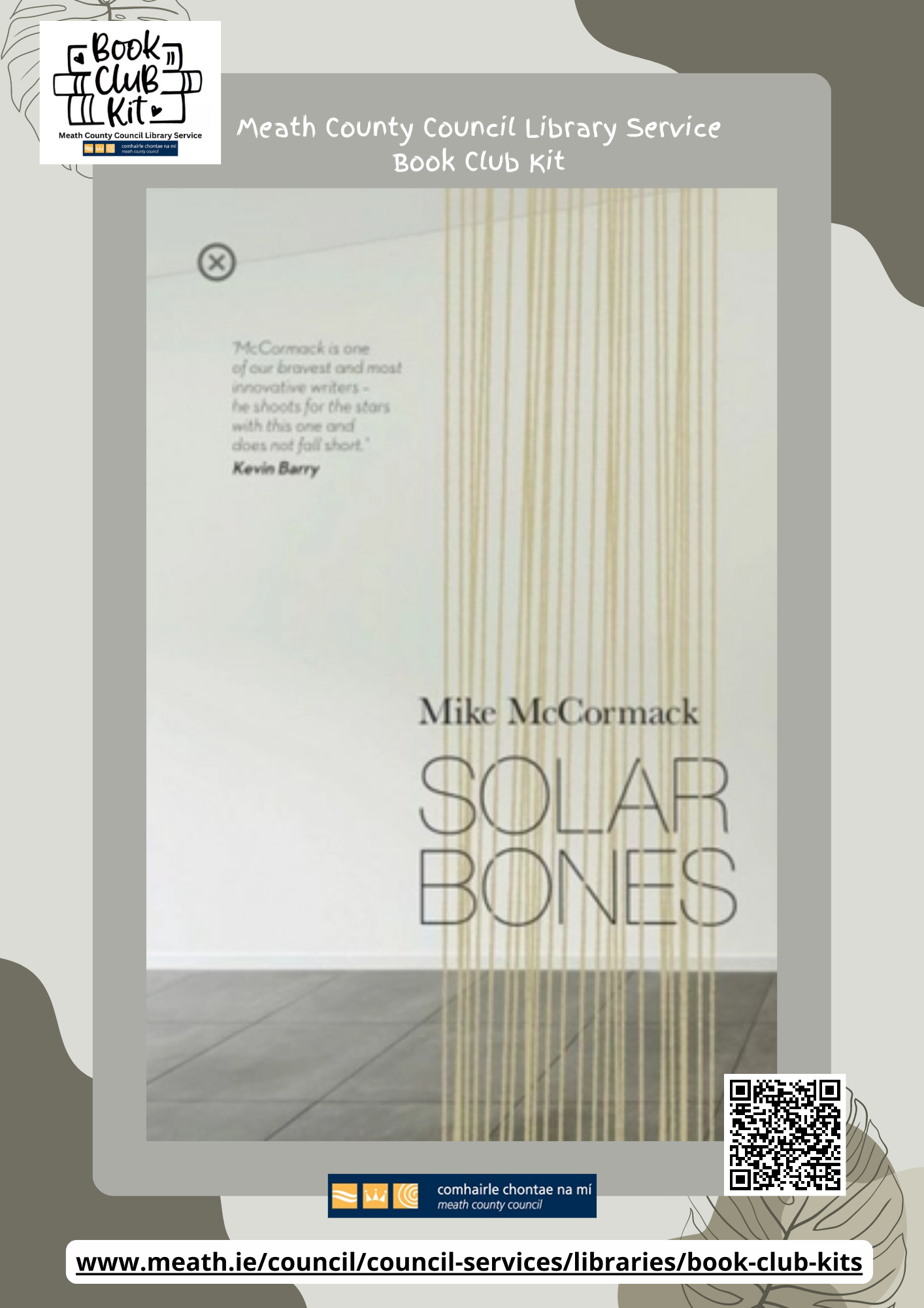 Solar Bones Book Club Kit Guide Cover
