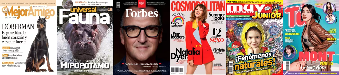 covers of digital magazines in spanish language