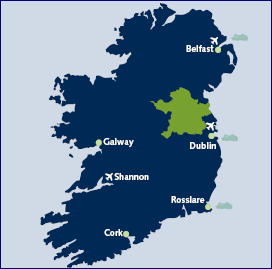 map of ireland showing location of meath