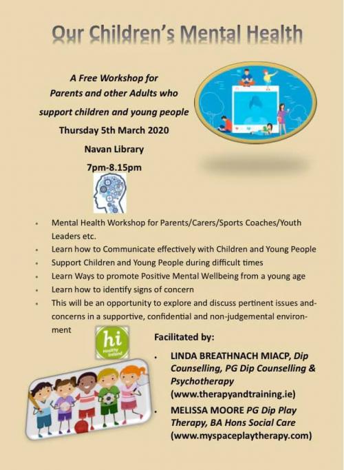 Poster with Details of The Event Location & Times Consisting of Writing On a Beige Background with Cartoon Images of Children and