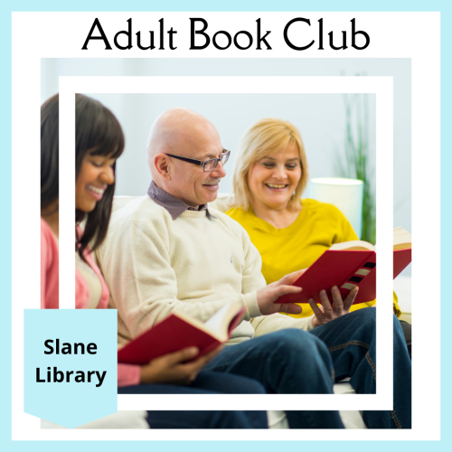 Adult Book Club Slane Group of happy Adults seated with books