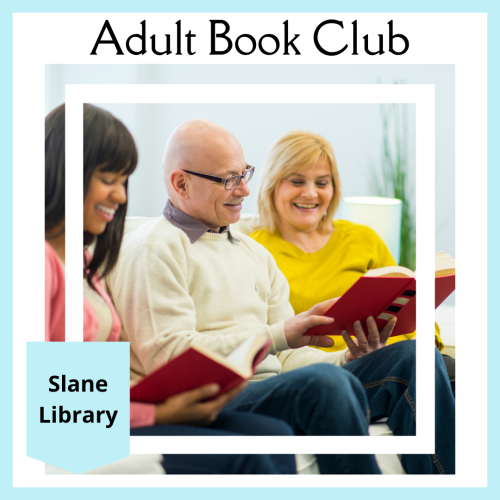 Adult Book Club Slane Group of happy Adults seated with books 