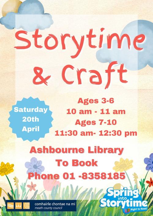 Storytime and Craft session in Ashbourne Library