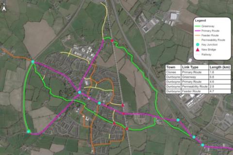 Dunboyne Map showing Greenway