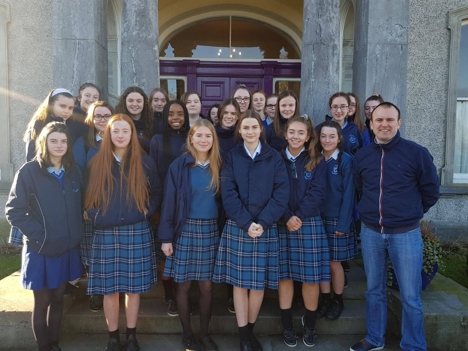 Group photo of students and teacher involved in the Eureka Secondary School loneliness project