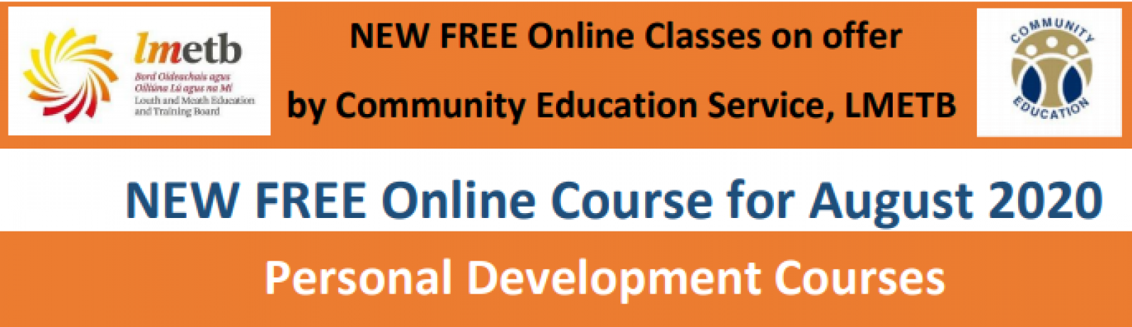 Free Online Community Education Courses for August 2020