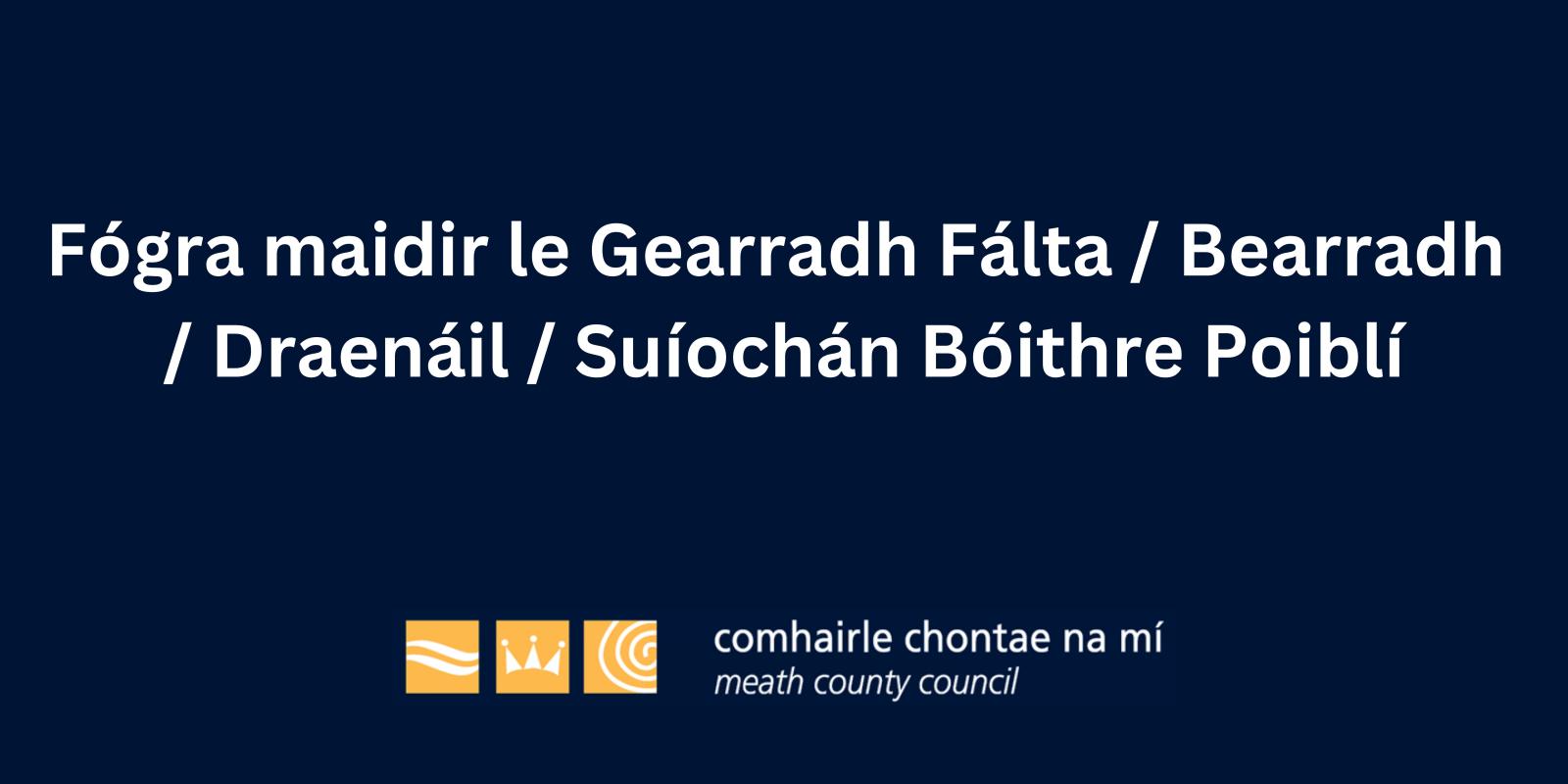 As Gaeilge Suíochán Bóithre Poiblí