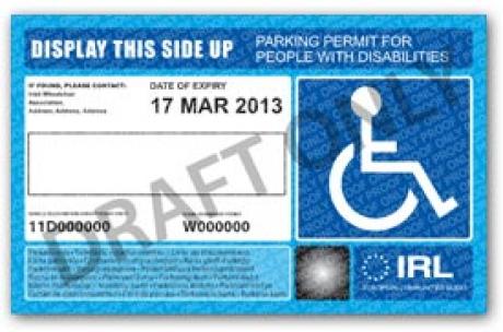 sample accessible parking permit