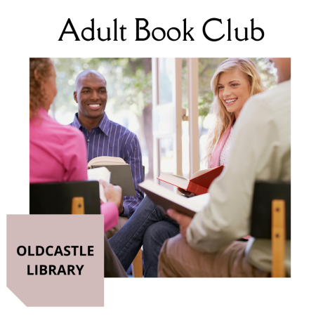Oldcastle Adult Book Club Image of a Group of men and women holding books and talking to each other