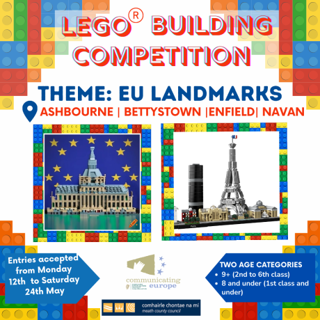 Lego Competition EU Landmarks Communicating Europe May 2025 Meath Libraries