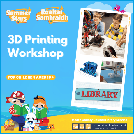 free 3d design workshop for children in meath libraries