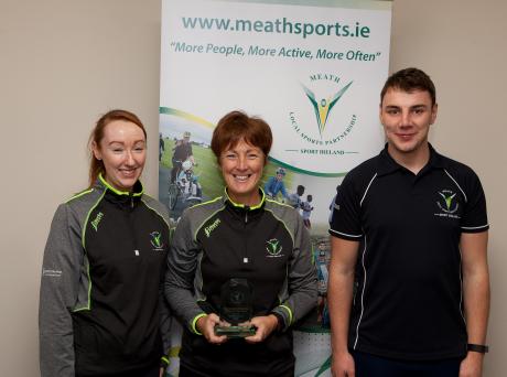 Lynn O Reilly (Administrator); Mary Murphy (Coordinator) & Terry Donegan (Sports Inclusion Disability Officer) from Meath Local Sports Partnership with their award