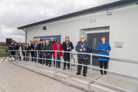 Cathaoirleach Cllr. Nick Killian pictured at the offical opening of the new facilities at Blackwater Park, Navan