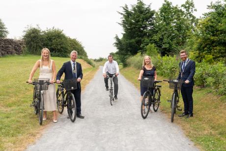 Cathaoirleach of Kells Municipal District Cllr. Eugene Cassidy was joined by Minister for Justice, Helen McEntee TD, recently to officially open Castletown Trail.