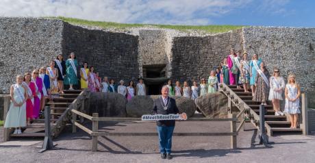 Meath Rose Tour 2023 at Newgrange pictured with Cathaoirleach Cllr. Tommy Reilly