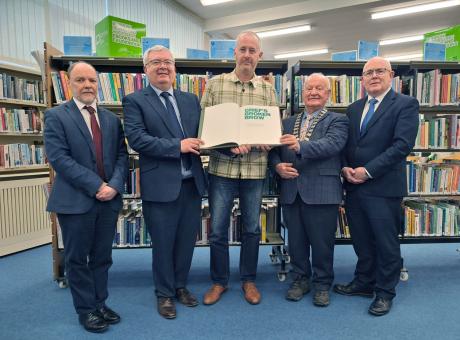 UCD Presents Commemorative Letterpress Book to Meath County Council Library Service